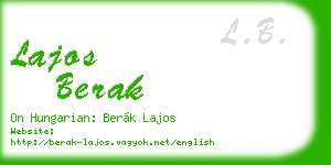 lajos berak business card